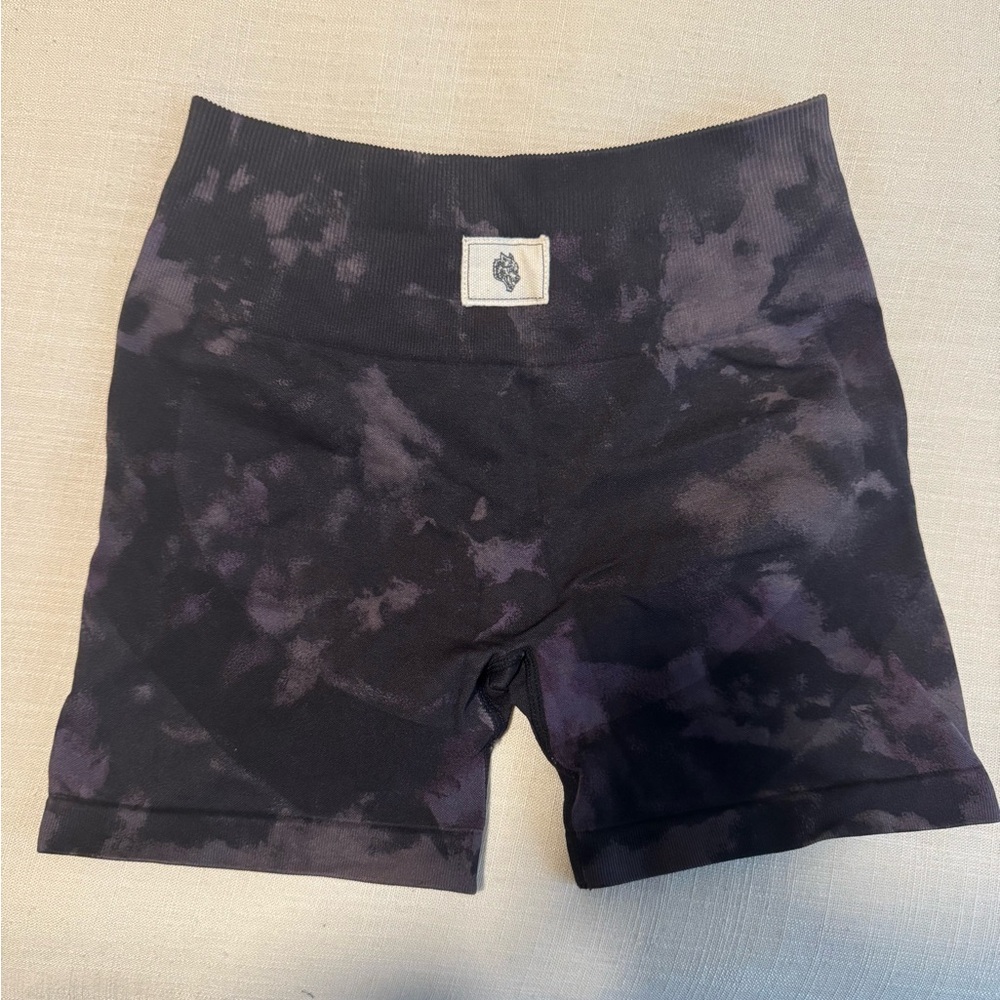 Darc Sport Black Tie-Dye Bike Shorts